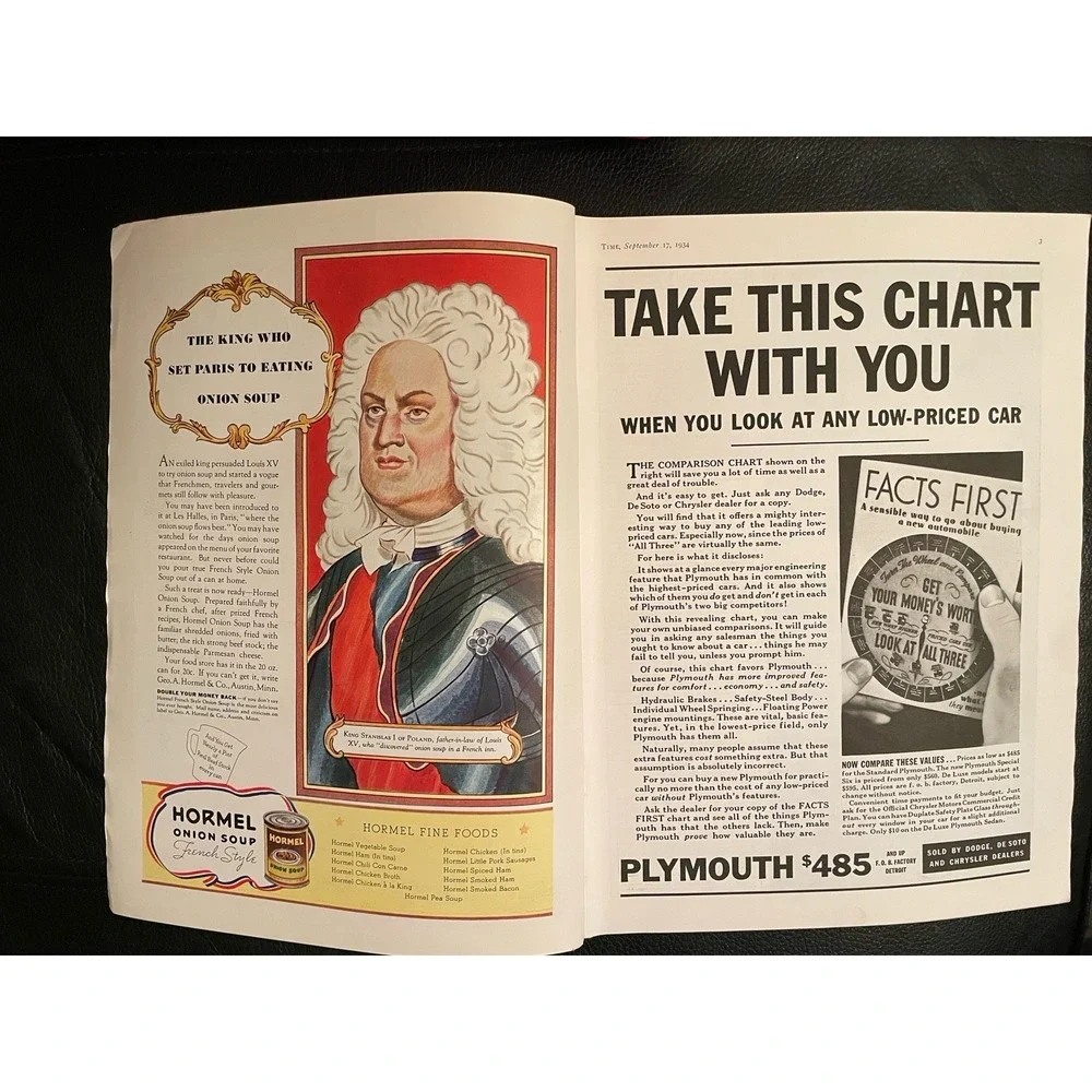 Time Magazine US Treasury Secretary Henry Morgenthau September 17 1934 NICE ADS‎